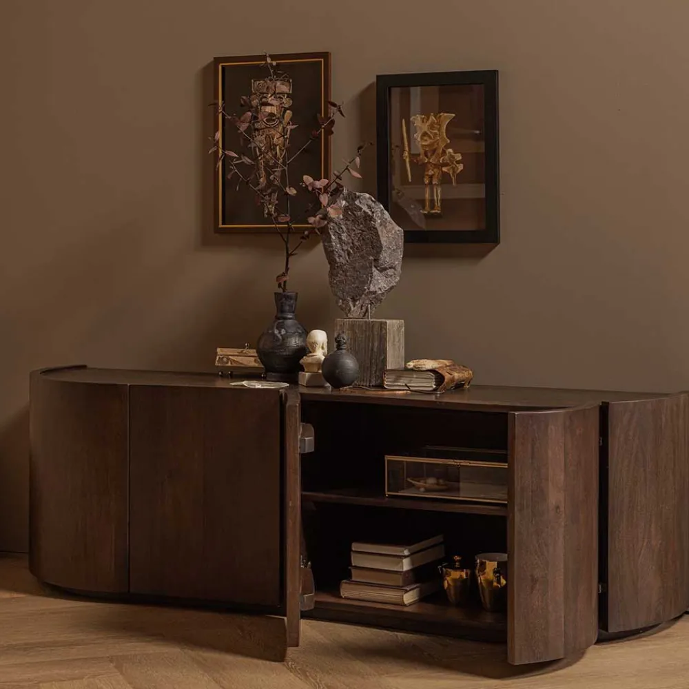 Wohnen Lowboard in Walnuss Braun - Varras