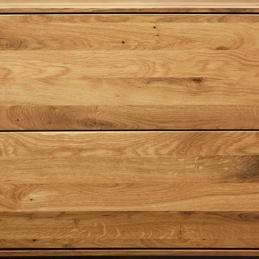 Wohnen Schwarze Möbel|Sideboards & Kommoden*Lowboard Manzey aus Wildeiche massiv geölt