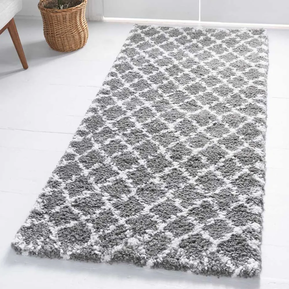 Wohnen Läufer Teppich in 2 Größen mit Kachelmuster - Drojan