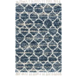 Wohnen Teppiche*Läufer Teppich in drei Größen in Blau und Creme - Addagio