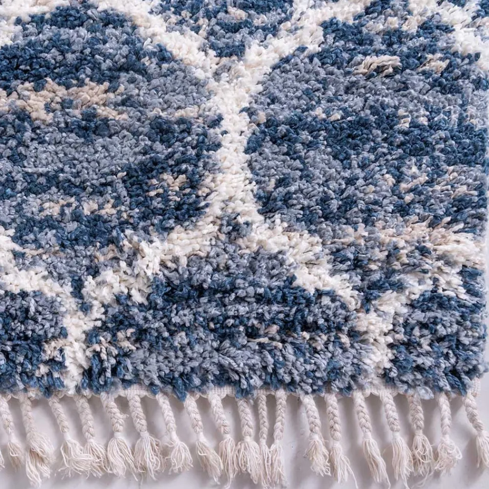 Wohnen Teppiche*Läufer Teppich in drei Größen in Blau und Creme - Addagio