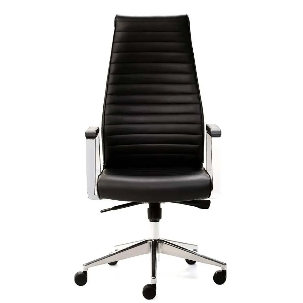 Wohnen Bürostühle*Luxus Bürostuhl aus Echtleder Schwarz - Dario