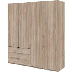 Wohnen 2m breiter Gleittüren-Schrank mit drei Schubladen - Zayun