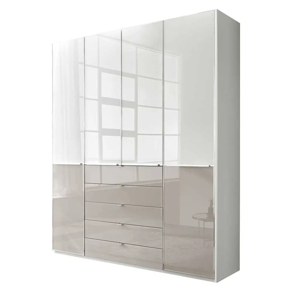 Wohnen 1,98m Kombi-Kleiderschrank mit Glasfront - Pascan