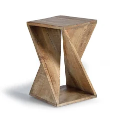 Wohnen Mangoholz Beistelltisch im Sanduhr Design - Cooba
