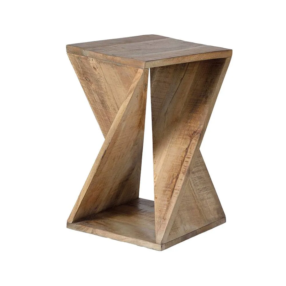 Wohnen Mangoholz Beistelltisch im Sanduhr Design - Cooba