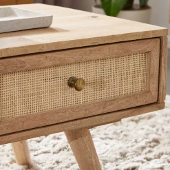 Wohnen Mangoholz Couchtisch mit Fach & Schublade - Kanados