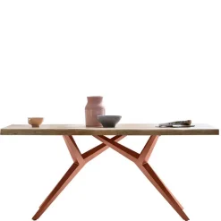 Wohnen Mangoholz Essenstisch mit Eisengestell - Cemza