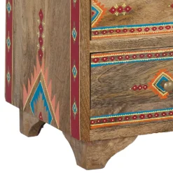 Wohnen Landhausmöbel|Kommoden*Mangoholz Kommode mit Ethno Ornamenten - Linall