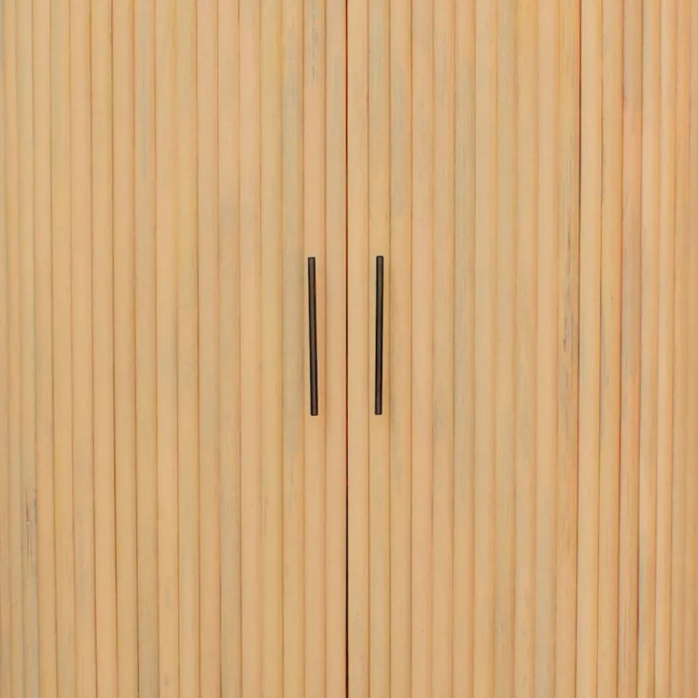 Wohnen Vitrinen|Wohnzimmer-Vitrinen*Mangoholz Schrank in Lamellenoptik - Dorian