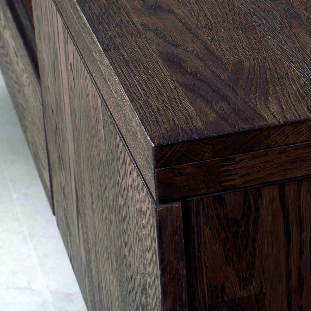 Wohnen Tv & Hifi-Möbel|Tv & Hifi-Möbel*Markantes Retro TV Board aus Eiche dunkel - Vedraza