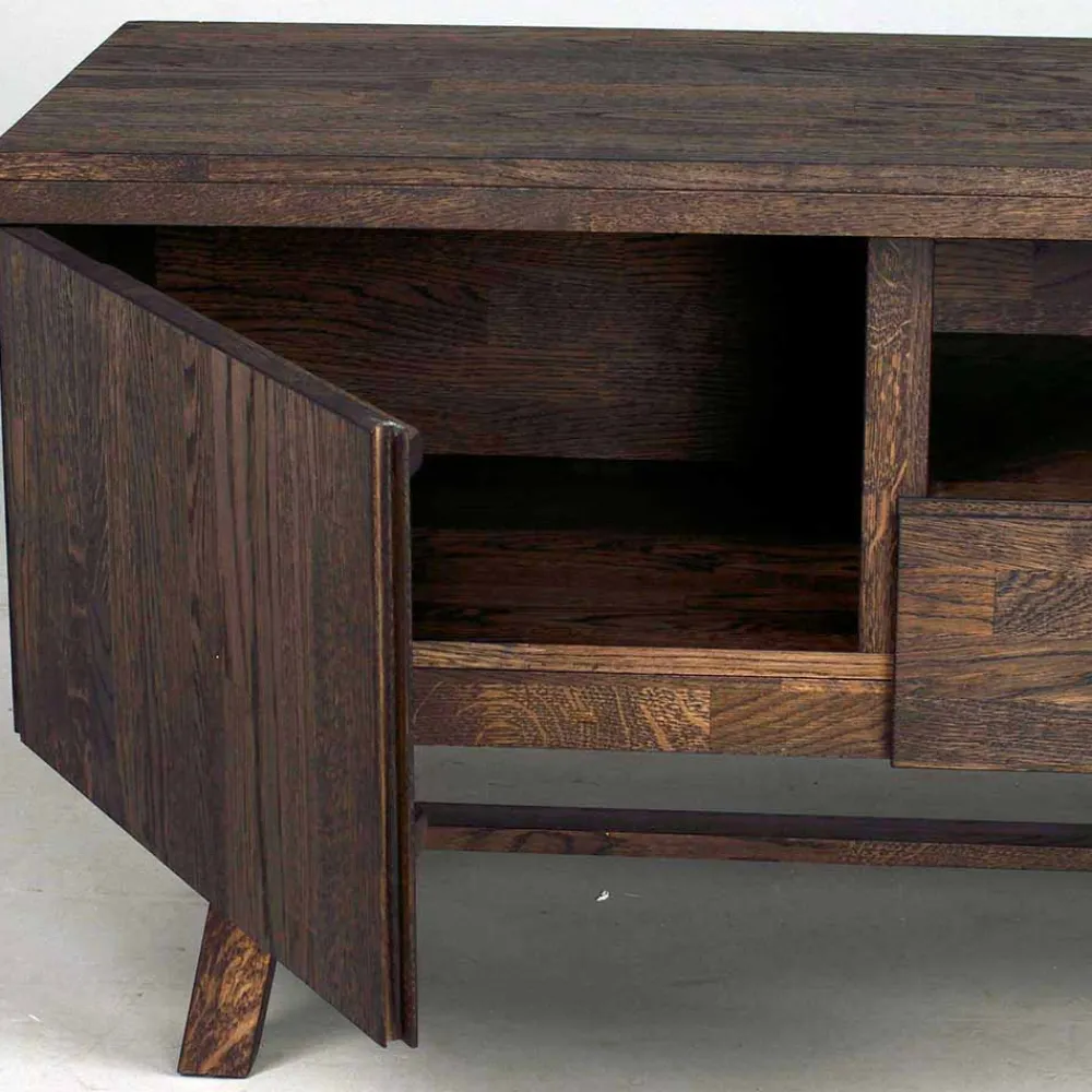 Wohnen Tv & Hifi-Möbel|Tv & Hifi-Möbel*Markantes Retro TV Board aus Eiche dunkel - Vedraza
