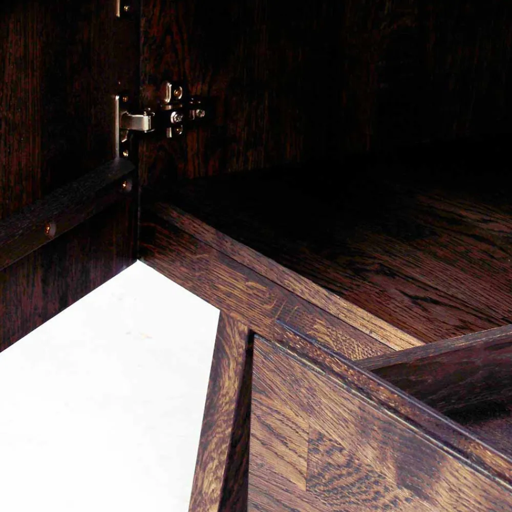 Wohnen Tv & Hifi-Möbel|Tv & Hifi-Möbel*Markantes Retro TV Board aus Eiche dunkel - Vedraza