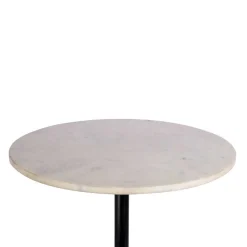 Wohnen Retro Möbel*Marmor Beistelltisch in Cremeweiß - Icy