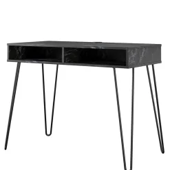 Wohnen Bürotische*Marmor Optik Schreibtisch in Schwarz - Siamta