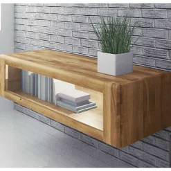 Wohnen Schränke|Esszimmerschränke*Massiv Hängeschrank Vaskov mit Glasklappe