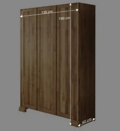 Wohnen Naturholzmöbel|Massivholzmöbel*Massiv Kleiderschrank Vaskov aus Wildeiche geölt