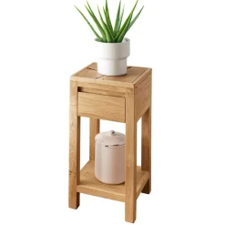 Wohnen Telefontische*Massive Blumensäule Beistelltisch mit Schublade - Acapella