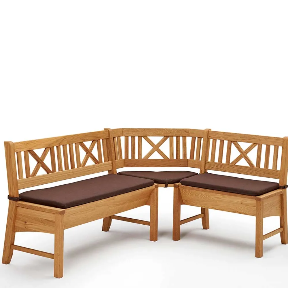 Wohnen Massive Essgruppe mit Truhen-Eckbank - Jodrav (vierteilig)