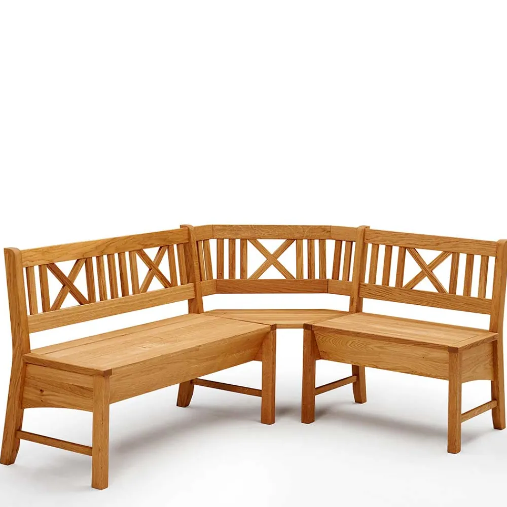 Wohnen Massive Essgruppe mit Truhen-Eckbank - Jodrav (vierteilig)