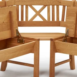 Wohnen Massive Essgruppe mit Truhen-Eckbank - Jodrav (vierteilig)