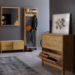 Wohnen Massive Flurmöbel aus Kiefer geölt - Etvina (vierteilig)