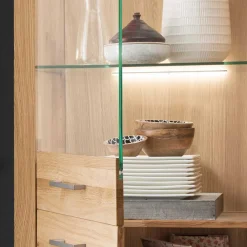 Wohnen Massive Holzvitrine aus geölter Wildeiche - Loitons