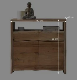Wohnen Massive Kombi-Kommode mit Baumkante - Necrus