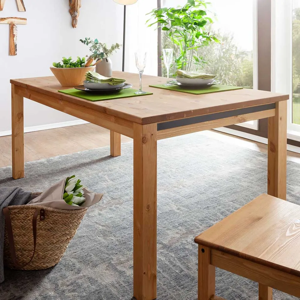 Wohnen Massiver Tisch in Eiche gebeizt & geölt - Filedria