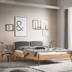 Wohnen Massives Bettgestell aus Wildbuche 140x200 - Telgada