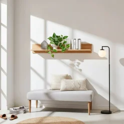 Wohnen Massives Eiche Wandboard in drei Breiten - Teano