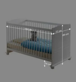 Wohnen Babybetten*Massivholz Babybett Narcisso in Weiß