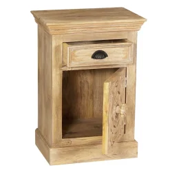 Wohnen Vintage Möbel|Orientalische Möbel*Massivholz Bad Unterschrank in Sandfarben - Runiasa