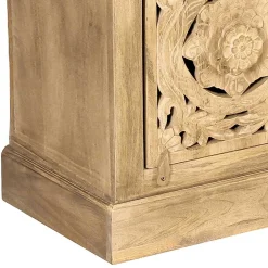 Wohnen Vintage Möbel|Orientalische Möbel*Massivholz Bad Unterschrank in Sandfarben - Runiasa