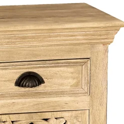 Wohnen Vintage Möbel|Orientalische Möbel*Massivholz Bad Unterschrank in Sandfarben - Runiasa