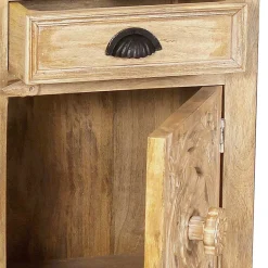 Wohnen Vintage Möbel|Orientalische Möbel*Massivholz Bad Unterschrank in Sandfarben - Runiasa