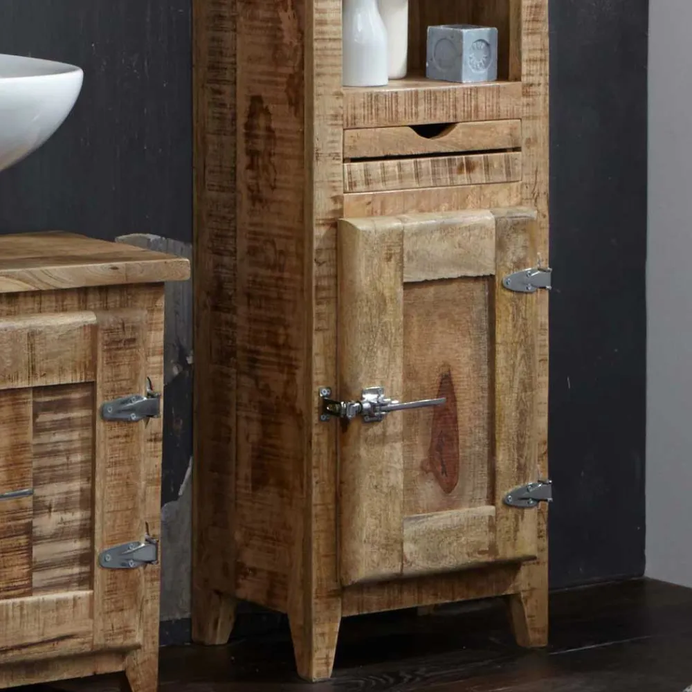 Wohnen Shabby Chic Möbel*Massivholz Badmöbel aus Mango - Suennas (fünfteilig)