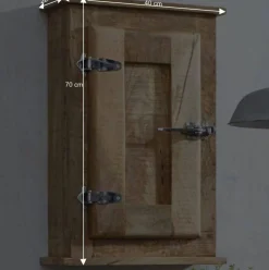 Wohnen Shabby Chic Möbel*Massivholz Badmöbel aus Mango - Suennas (fünfteilig)