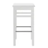 Wohnen Massivholz Barhocker in Weiß lackiert - Zanaris