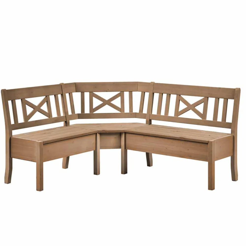 Wohnen Küchenbänke|Esszimmerbänke*Massivholz Eckbank Giurgia aus Kiefer Landhaus