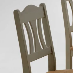 Wohnen Massivholzmöbel|Landhausmöbel*Massivholz Esszimmerstuhl Seramya in Grau (2er Set)