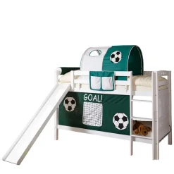 Wohnen Kindermöbel|Kinderbetten*Massivholz Etagenbett mit Rutsche in Weiß - Podlan