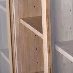 Wohnen Massivholz Highboard Dioca aus Eiche White Wash