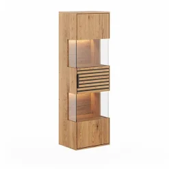 Wohnen Esszimmer-Vitrinen*Massivholz Hängevitrine mit LED Beleuchtung - Eribella