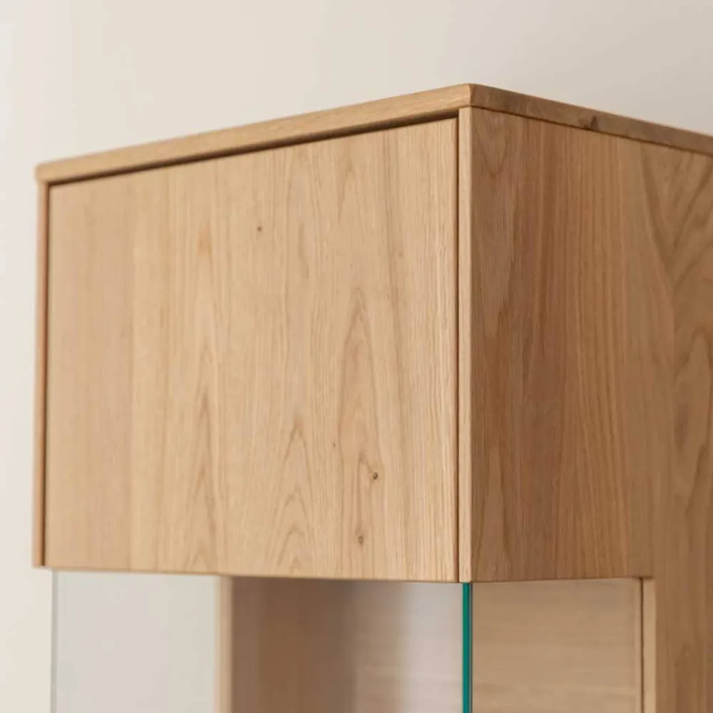 Wohnen Esszimmer-Vitrinen*Massivholz Hängevitrine mit LED Beleuchtung - Eribella