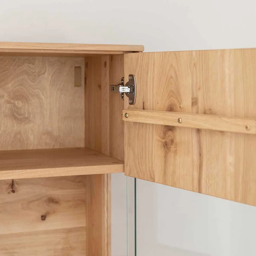 Wohnen Esszimmer-Vitrinen*Massivholz Hängevitrine mit LED Beleuchtung - Eribella