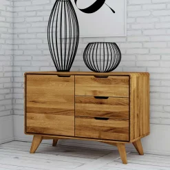 Wohnen Tv & Hifi-Möbel|Tv & Hifi-Möbel*Massivholz Kombi-Kommode in Natur geölt - Eavy I