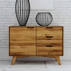 Wohnen Tv & Hifi-Möbel|Tv & Hifi-Möbel*Massivholz Kombi-Kommode in Natur geölt - Eavy I