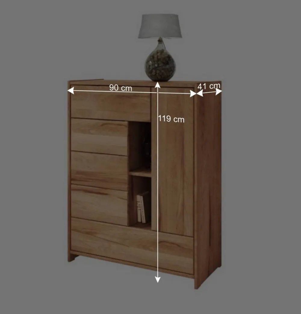 Wohnen Massivholz Kommode Salomonia aus Kernbuche geölt