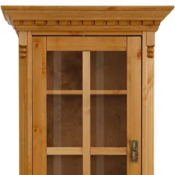 Wohnen Massivholz Landhausvitrine gebeizt & geölt - Fausanda